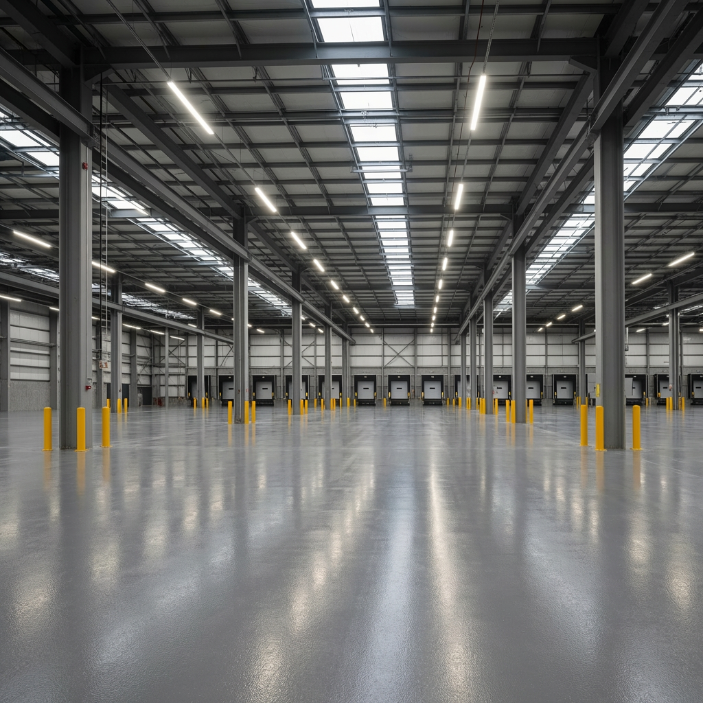 High-build epoxy on a loading dock floor