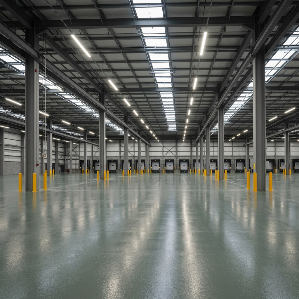 Chemical-resistant floor in a brewery production area