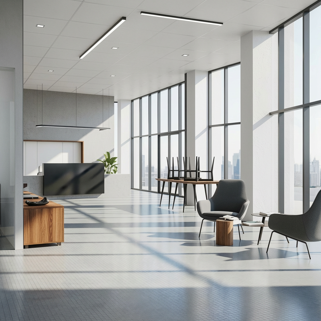 ESD-safe epoxy floor in an electronics manufacturing facility